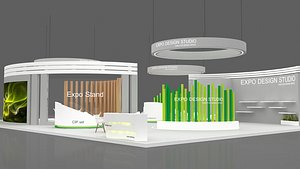 exhibition booth stall 3D model