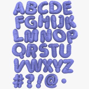 Balloon or Bubble Alphabet 3D model
