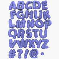 Balloon or Bubble Alphabet