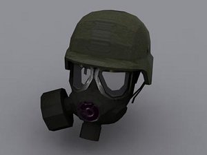 Nato Helm and Gas Mask Military