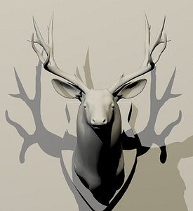 3D model taxidermy deer