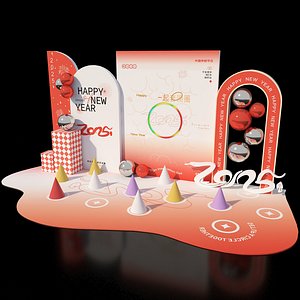 3D New Year Ring Game Display New Year Stall Market Stall Game Stall