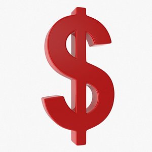 dollar sign 3D model