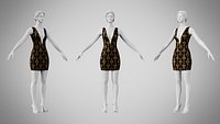 Dress 34 Golden Noir Velvet