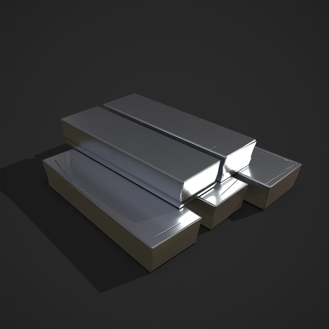 3D Model Pewter Bars TurboSquid 1758793