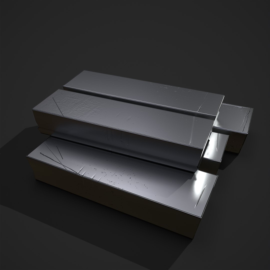 3D Model Pewter Bars TurboSquid 1758793