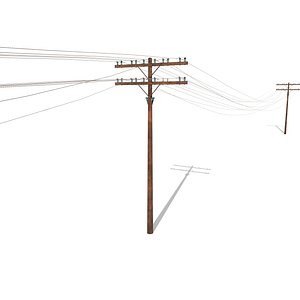 3D electricity poles blender