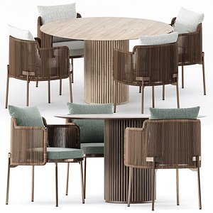 TAPE CORD chair and PALAIS ROYAL Table