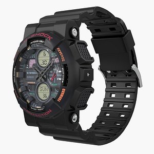 3D Casio G-Shock Analog Digital Watch model