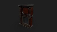 Ornate Antique Wooden Fireplace Mantel