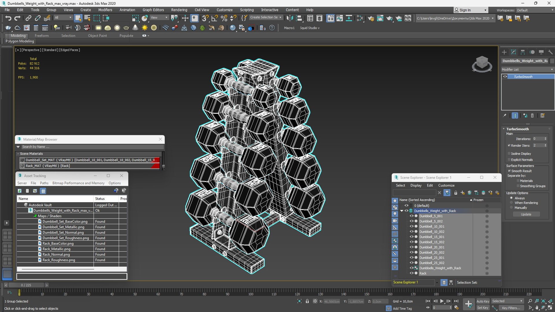 Dumbbells Weight With Rack 3D - TurboSquid 2402261