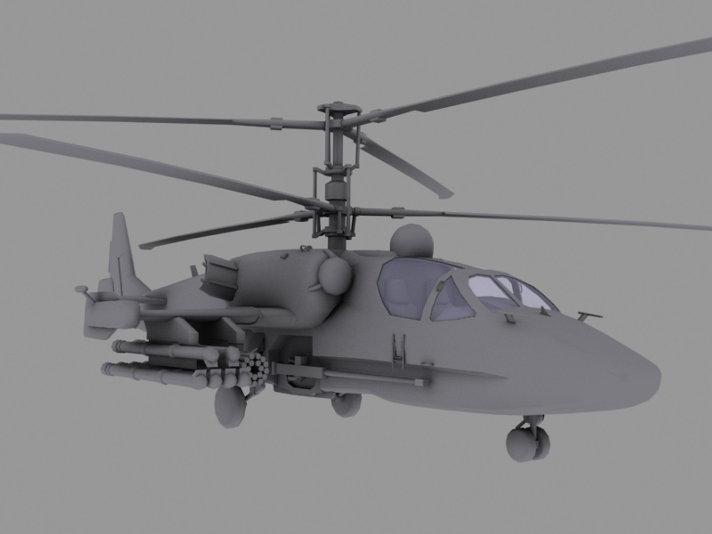 3d Model Ka-52 Russian Helicopter Hocum