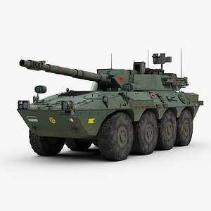 3d model centauro tank destroyer vehicle