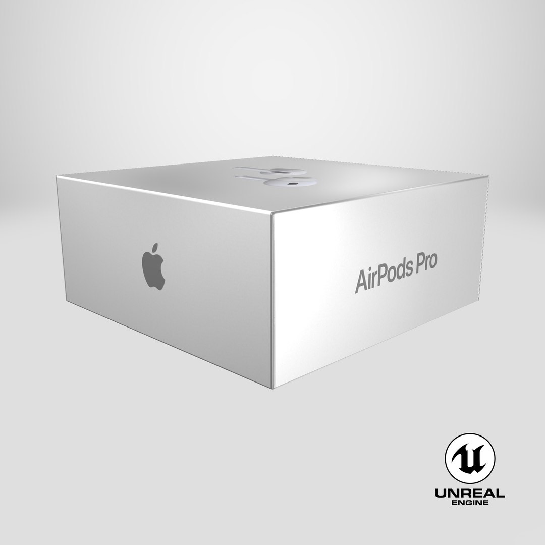 3D Box AirPods Pro https://p.turbosquid.com/ts-thumb/aH/h6qbPL/FA/stemcell_unreal_render/png/1718271881/1920x1080/fit_q87/afc26cb962e9e2fb17e278117de3e3f740b18ab6/stemcell_unreal_render.jpg
