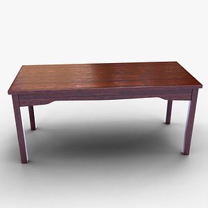 Rustic Wooden Table 3D Model - Photoreal Furniture Asset