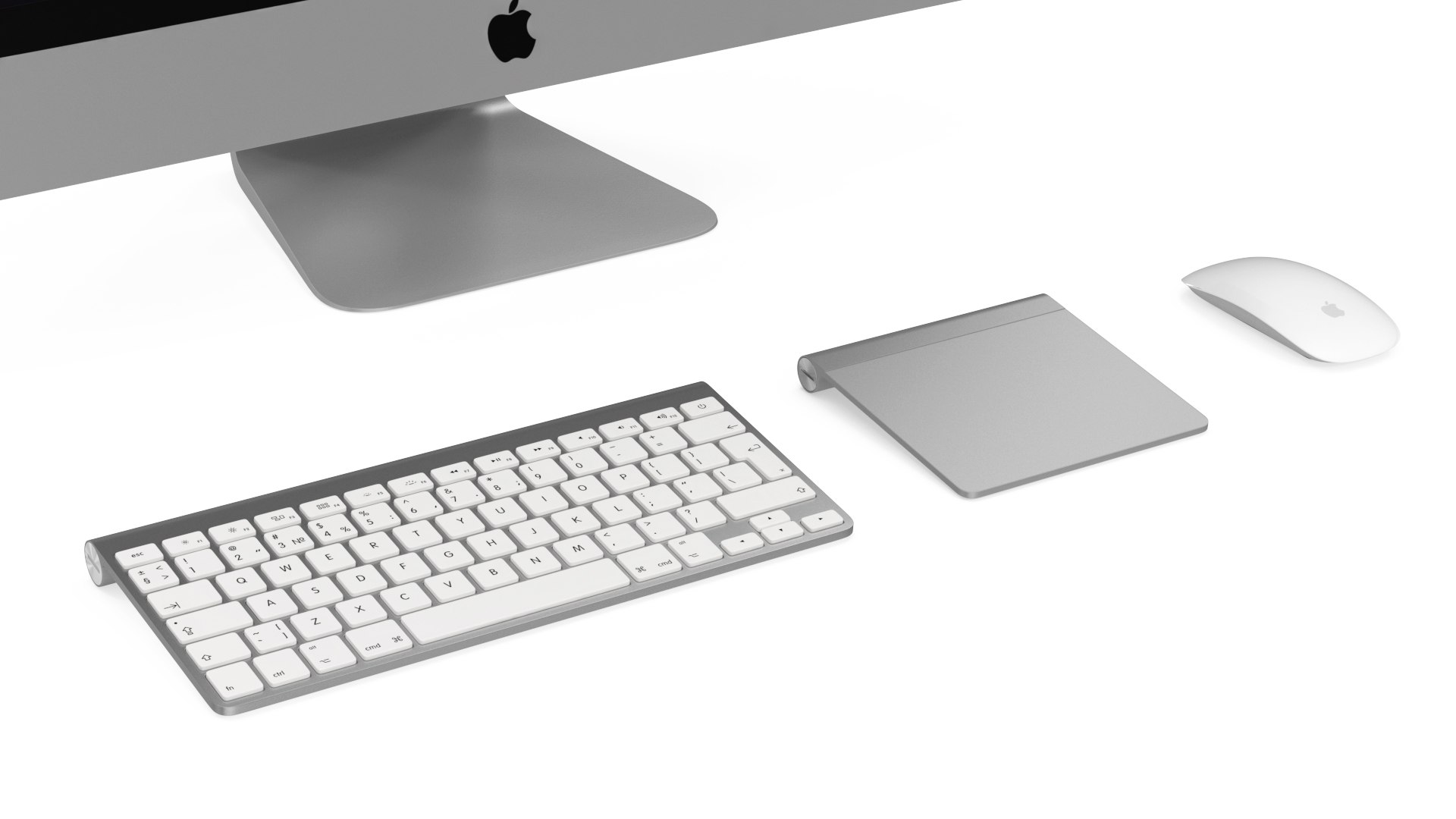 27 inch iMac with Mouse Keyboard and Trackpad 3D - TurboSquid 2164090