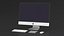 27 inch iMac with Mouse Keyboard and Trackpad 3D