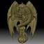 Dragon on the cross bas-relief for CNC router or printer