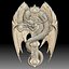 Dragon on the cross bas-relief for CNC router or printer