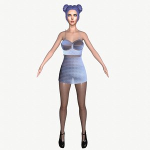 3D Maya Modular Girl 10 model