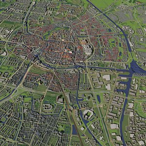 Groningen Netherlands - city and urban model