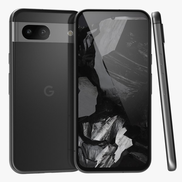 3D Google Pixel 8a Obsidian Black