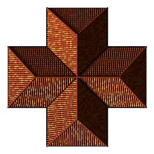 Cross roof with clay tile