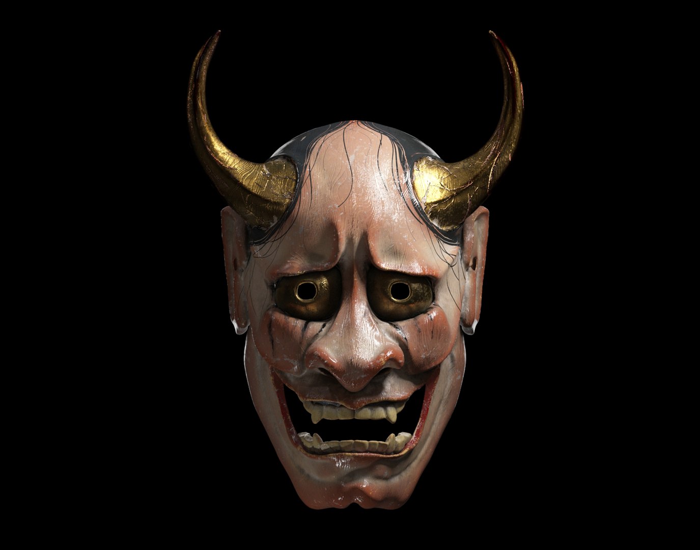 3D Hannya Mask - Japanese Noh Mask Model - TurboSquid 2332817, image size:1375x1080
