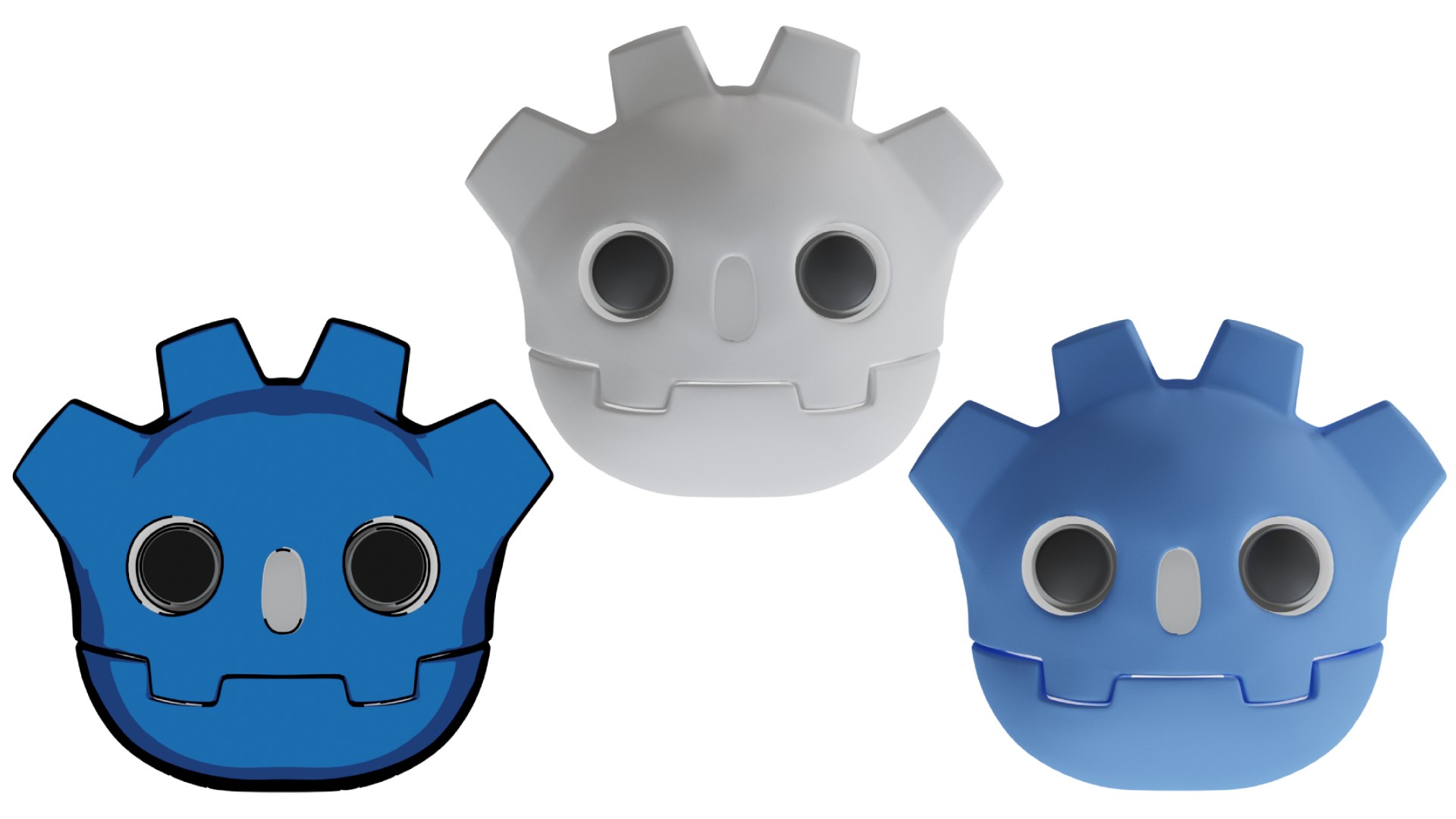 Godot Logo Head model https://p.turbosquid.com/ts-thumb/aH/s7eYD8/rh/3headsfront/png/1757669324/1920x1080/fit_q87/537ba7a7644ad85baa36e3d27c1e7a4015a3bc3e/3headsfront.jpg