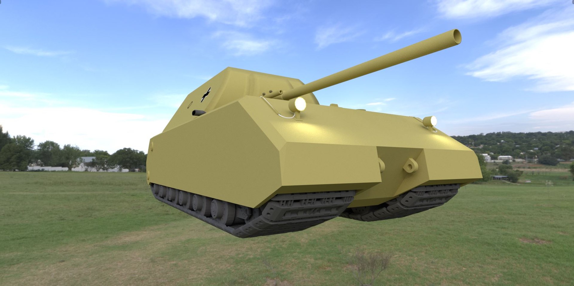 German Maus Tank 3D - TurboSquid 1611128