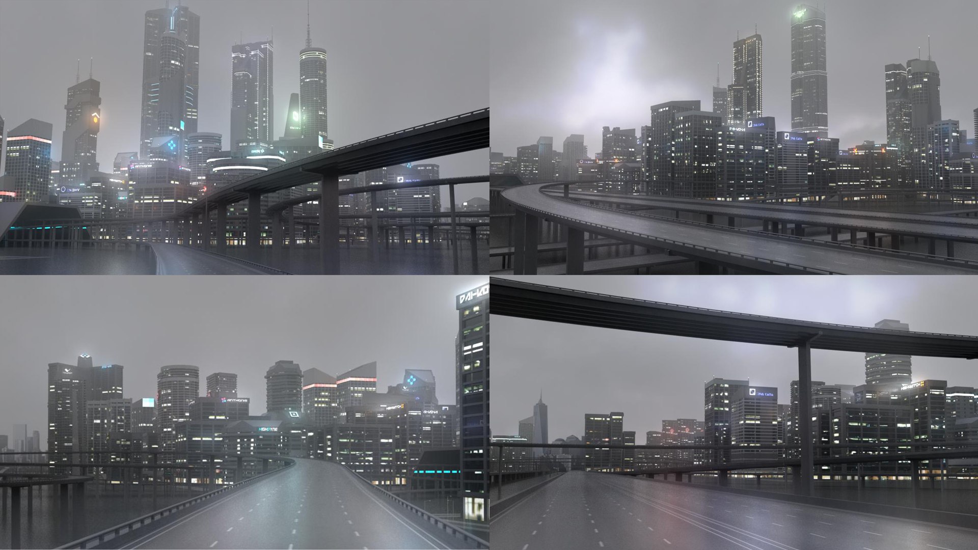 3D Freeway City Collection Model - TurboSquid 1916458