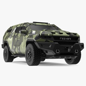 2023 Rezvani Vengeance Armored SUV Camouflage Colored Lights Off