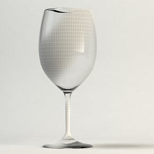 3d wine glass clear