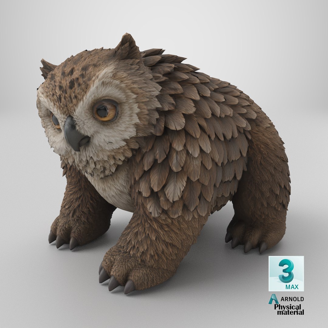 Owlbear Owl Bear Creature Fantasy Monster model https://p.turbosquid.com/ts-thumb/aH/yvAe1Q/04/stemcell_max_physical_render/png/1788954116/1920x1080/fit_q87/c6172e6b192c5fce2ebcc5cd6c61fd9be1fd05b8/stemcell_max_physical_render.jpg
