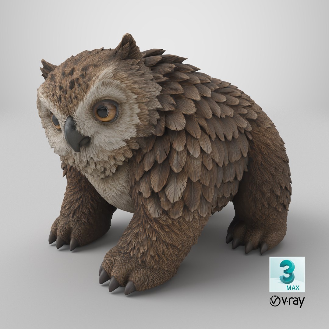 Owlbear Owl Bear Creature Fantasy Monster model https://p.turbosquid.com/ts-thumb/aH/yvAe1Q/d4/stemcell_max_vray_render/png/1788954112/1920x1080/fit_q87/3de28398bb69f957cd8bdf8acaf01f85b44f5f98/stemcell_max_vray_render.jpg