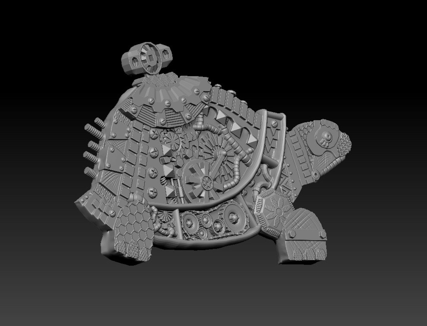 3D Turtle Steampunk Panel Model - TurboSquid 1662478