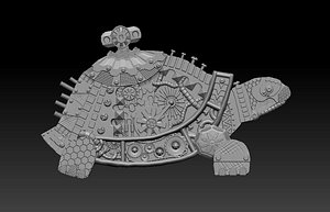 3D turtle steampunk panel model