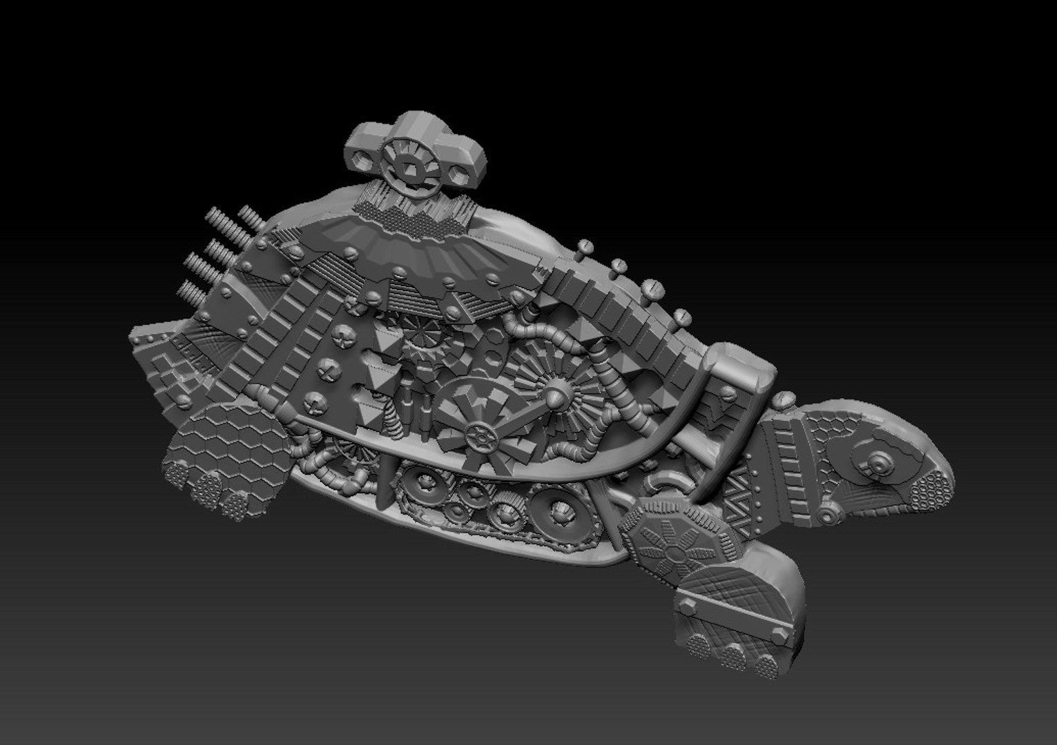3D Turtle Steampunk Panel Model - TurboSquid 1662478