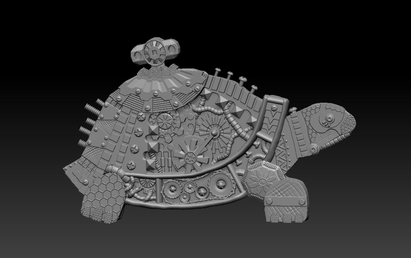 3D Turtle Steampunk Panel Model - TurboSquid 1662478