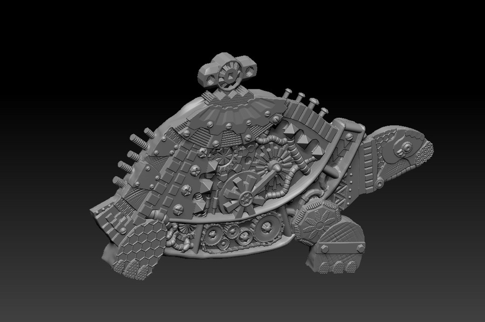 3D Turtle Steampunk Panel Model - TurboSquid 1662478