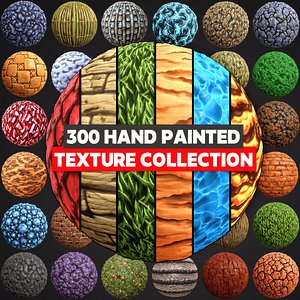 300 Stylized Textures - Mega Bundle 1 model