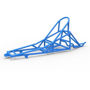 3D Frame of old school Front engine dragster Version 6 Scale 1 to 25 model