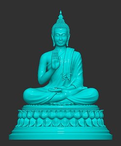 Asian Buddha Statue 3D print model 3D model