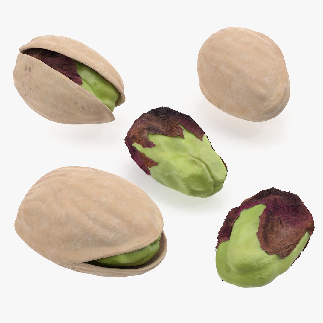 Roasted Pistachios Set 3D model preview
