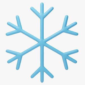 Snowflake emoji 3D model