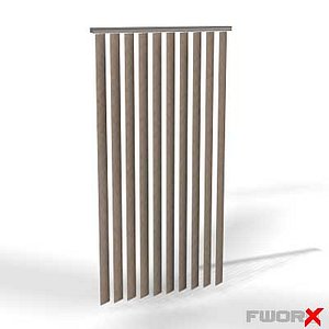 free window curtains 3d model