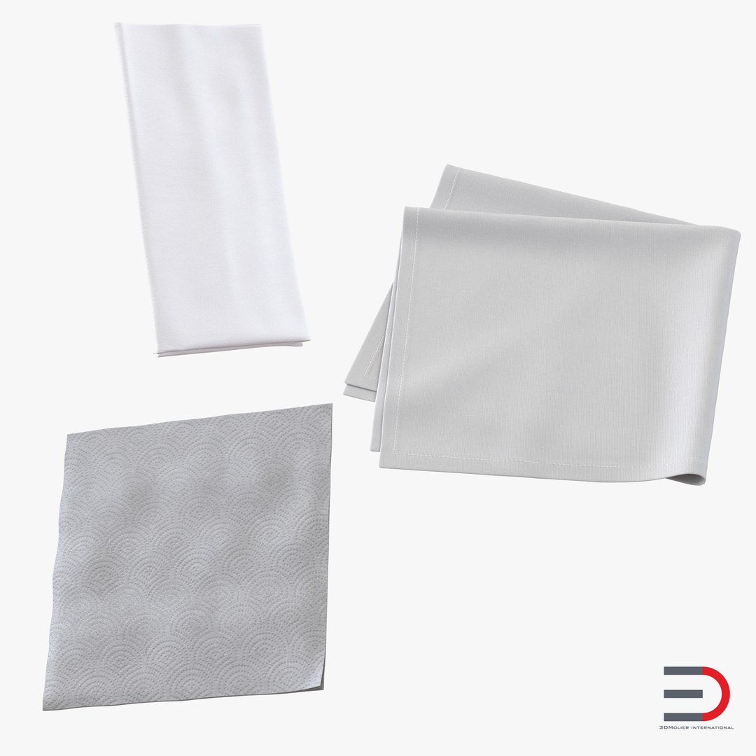 Napkins Collection 3D model preview