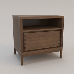 asie bed table christian 3d model