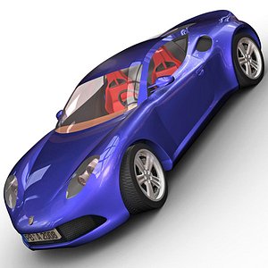 3d model german sport car artega