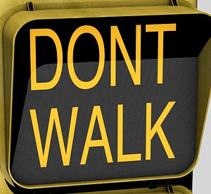 Walk Signs Crosswalk Street Light